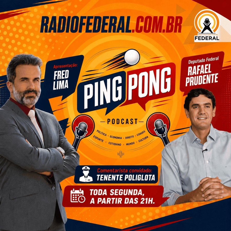 Ping Pong retorna à programação da Rádio Federal com Rafael Prudente abrindo terceira temporada como convidado 
