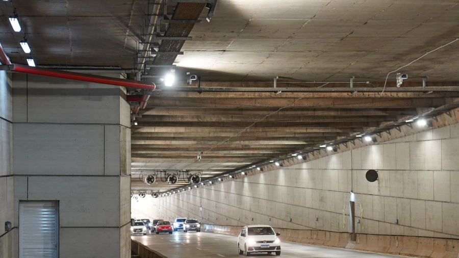 Túnel Rei Pelé terá interdição parcial por dois dias para manutenção no DF