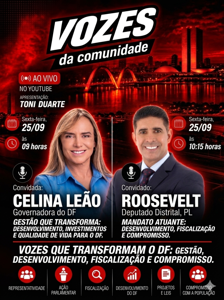 Vozes da Comunidade promove manhã de entrevistas com Celina e Roosevelt